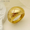 Ring Stainless Steel Geometric Pattern Electroplating Fashion Luxury Wide Face