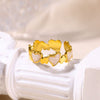 Ring Stainless Steel Geometric U Shape Oil Dripping Enamel Colorful Real Gold Electroplated