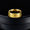 Ring Stainless Steel Goldplated Geometric Frosted Light Luxury Jewelry