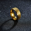 Ring Stainless Steel Goldplated Geometric Frosted Light Luxury Jewelry
