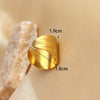 Ring Stainless Steel Heart Geometric Natural Style Electroplating Unisex Opening Adjustable