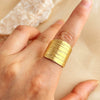 Ring Stainless Steel Heart Geometric Natural Style Electroplating Unisex Opening Adjustable
