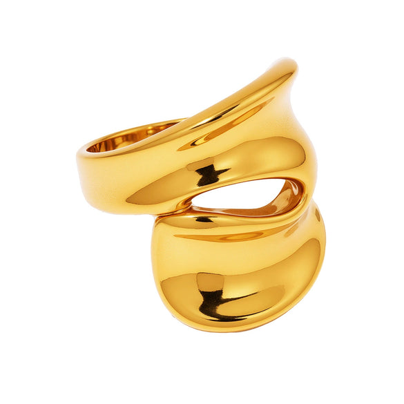 Ring Stainless Steel Light Luxury Geometric Electroplated