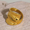 Ring Stainless Steel Light Luxury Geometric Electroplated