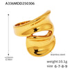 Ring Stainless Steel Light Luxury Geometric Electroplated