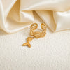 Ring Stainless Steel Light Luxury Minimalist Ushaped Electroplated