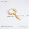 Ring Stainless Steel Light Luxury Minimalist Ushaped Electroplated