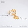 Ring Stainless Steel Light Luxury Minimalist Ushaped Electroplated