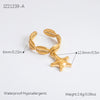 Ring Stainless Steel Light Luxury Minimalist Ushaped Electroplated