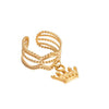 Ring Stainless Steel Light Luxury Minimalist Ushaped Electroplated