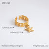 Ring Stainless Steel Light Luxury Minimalist Ushaped Electroplated