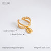 Ring Stainless Steel Light Luxury Minimalist Ushaped Electroplated