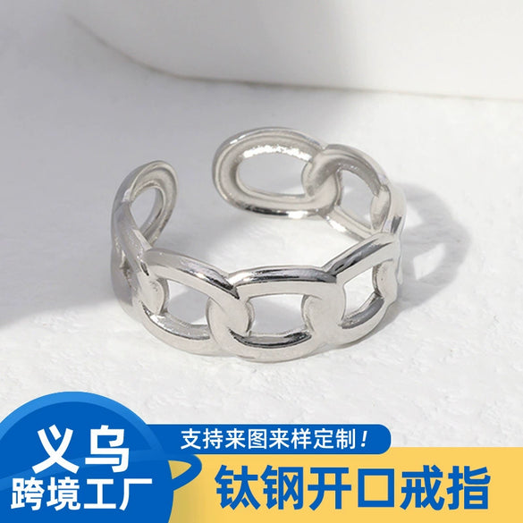 Ring Stainless Steel Lovely Geometric Electroplating For Women And Men