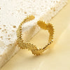 Ring 316L Stainless Steel Retro Geometric Electroplating Women's