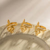 Ring Stainless Steel Snakeshaped Geometric Electroplated