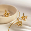 Ring Stainless Steel Snakeshaped Geometric Electroplated