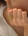 Ring Stainless Steel Snakeshaped Geometric Electroplated