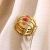 Ring Stainless Steel Vintage Geometric U Shape Electroplating