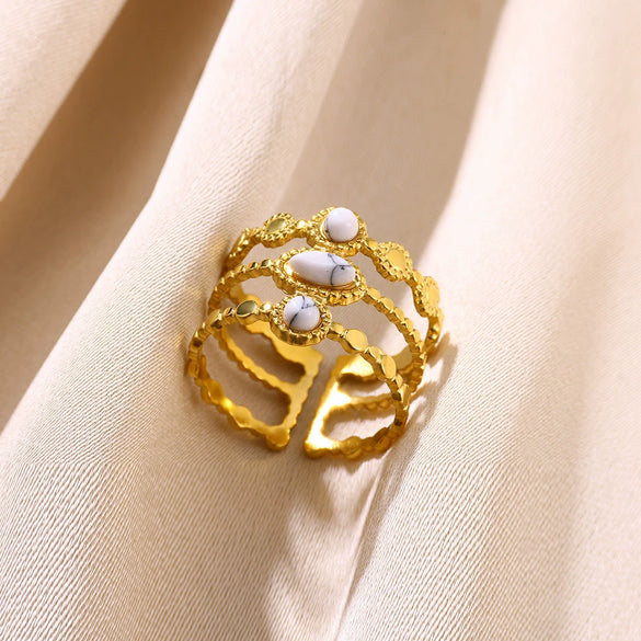 Ring Stainless Steel Vintage Geometric U Shape Electroplating