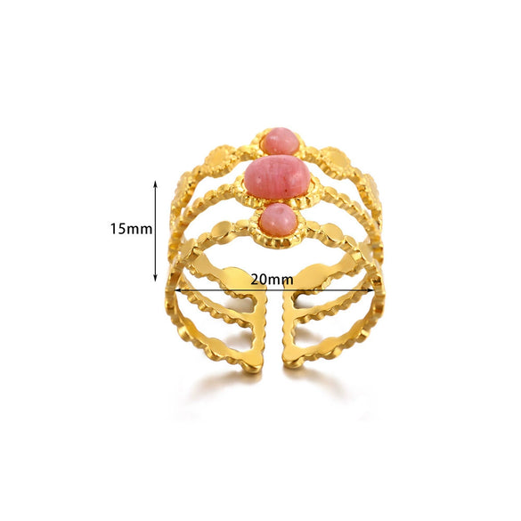 Ring Stainless Steel Vintage Geometric U Shape Electroplating