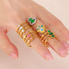 Ring Stainless Steel Vintage Geometric U Shape Electroplating