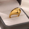 Ring Stainless Steel Water Drop Shape Geometric Electroplating Women
