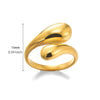 Ring Stainless Steel Water Drop Shape Geometric Electroplating Women