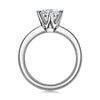 Ring 925 Sterling Silver Moissanite Geometric Simple Style Seiko