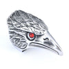 Ring Titanium Steel Animal Eagle Head Personality Style With Letters Numbers Text Apply Oil