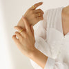 Ring 316L Stainless Steel Geometric Electroplated Inlaid Zircon Fashion Jewelry