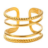 Ring Titanium Steel Geometric Electroplating Twist Design Women's Light Luxury Open Ring