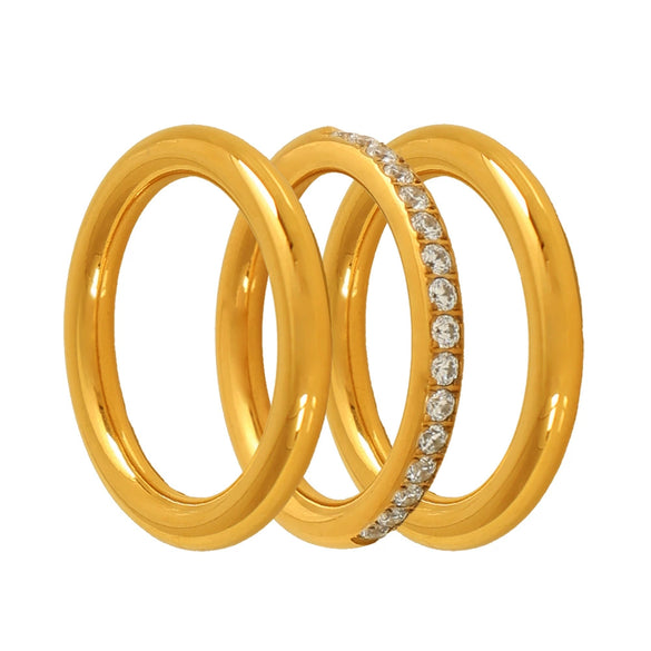 Ring 316L Stainless Steel Geometric Fashion Electroplating Women's
