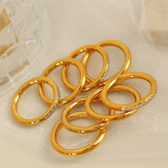 Ring 316L Stainless Steel Geometric Fashion Electroplating Women's
