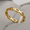 Ring Titanium Steel Geometric Hollow Square Electroplated 18K Gold Women's Natural Style