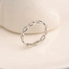 Ring Titanium Steel Geometric Hollow Square Electroplated 18K Gold Women's Natural Style