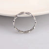 Ring Titanium Steel Geometric Hollow Square Electroplated 18K Gold Women's Natural Style