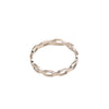 Ring Titanium Steel Geometric Hollow Square Electroplated 18K Gold Women's Natural Style