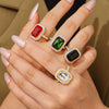 Ring 316L Stainless Steel Geometric Light Luxury Electroplated
