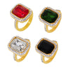 Ring 316L Stainless Steel Geometric Light Luxury Electroplated