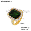 Ring 316L Stainless Steel Geometric Light Luxury Electroplated