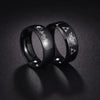 Ring Titanium Steel Geometric Pattern Electroplating