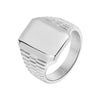 Ring Titanium Steel Geometric Square Electroplating Men's Fashion