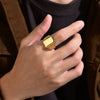Ring Titanium Steel Geometric Square Electroplating Men's Fashion
