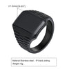 Ring Titanium Steel Geometric Square Electroplating Men's Fashion