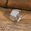 Ring Titanium Steel Geometric Square Electroplating Men's Fashion