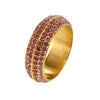 Ring Titanium Steel Geometric Style 5A Zircon Inlaid Electroplating