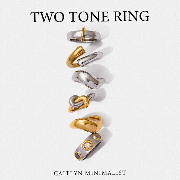 Ring Titanium Steel Geometric Style Electroplating Jewelry For Women