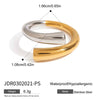 Ring Titanium Steel Geometric Style Electroplating Jewelry For Women