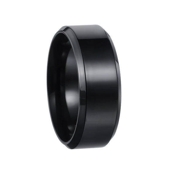 Ring Titanium Steel Geometric Style Vacuum Plating Unisex