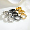 Ring Titanium Steel Geometric Style Vacuum Plating Unisex